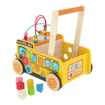 New Multifunction Educational Learning Activity Children Wooden Baby Walker Toy For Kids